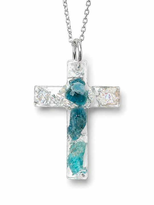 Elle Cross from Gold Plated Steel with Chain