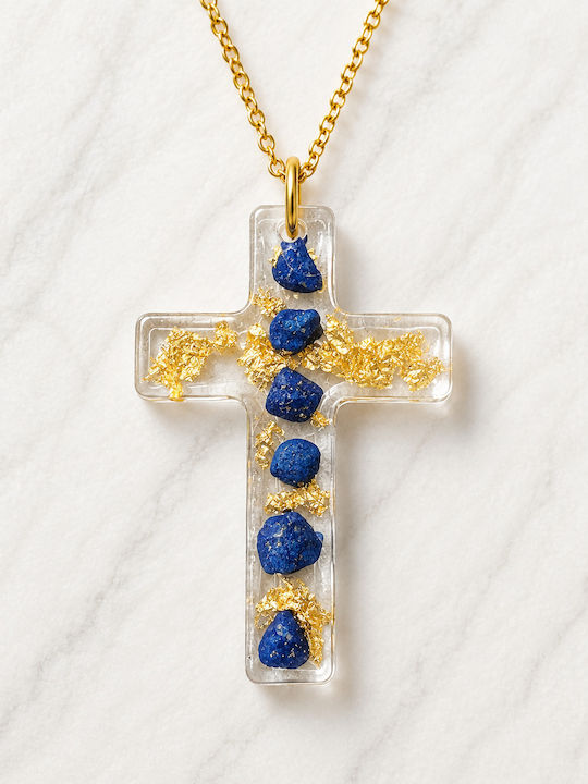 Elle Kreuz aus Stahl mit Kette
