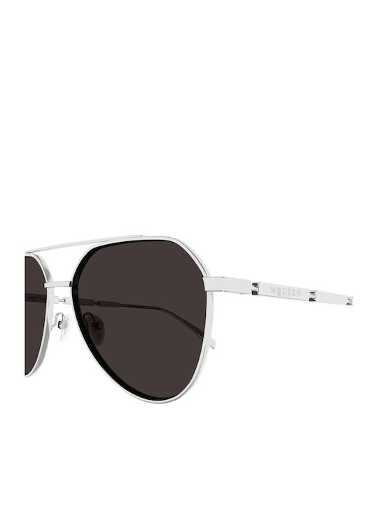 Alexander McQueen Unisex Ochelari de soare cu Argintiu Cadru și Gri Lentilă