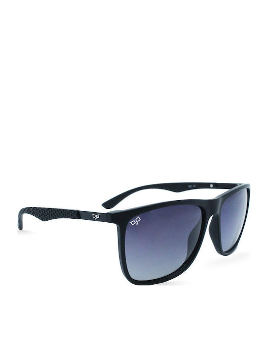 OJO Sunglasses Men's Sunglasses with Black Horn-Rimmed Frame and Gradient Polarized Lenses