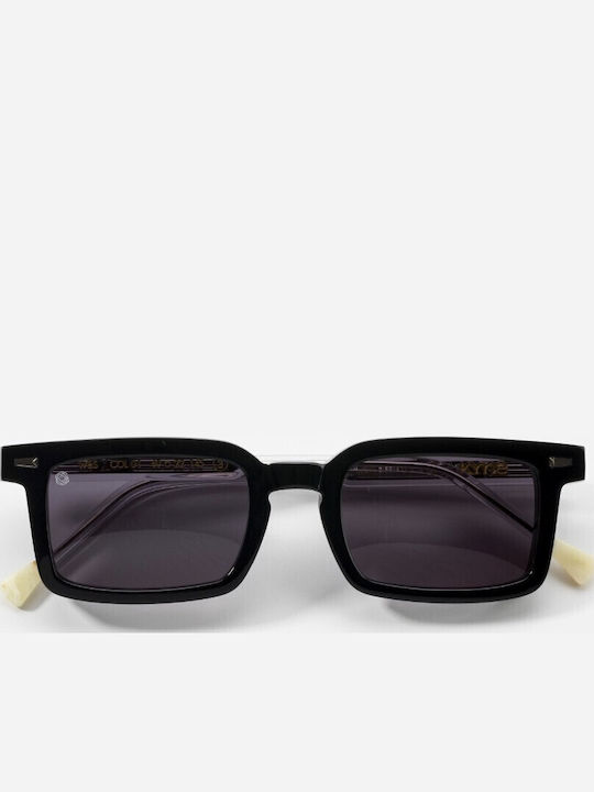Kyme Unisex Γυαλιά Ηλίου με Μαύρο Κοκκάλινο Σκελετό και Μαύρο Φακό