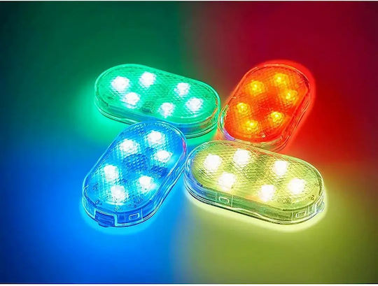 Rgb Φωτισμός Εσωτερικού Αυτοκινήτου Ασύρματος Usb 8 Λειτουργίες