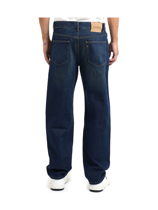 Hugo Nate Ανδρικό Παντελόνι Τζιν Loose Fit Baggy Μπλε