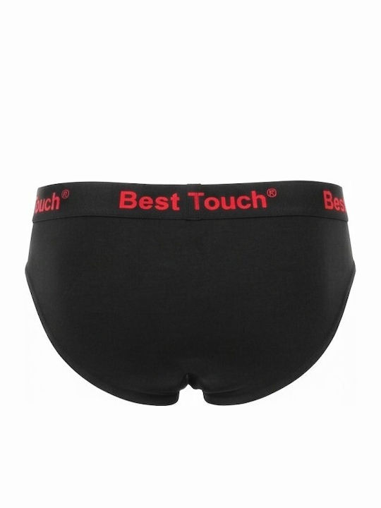 Herren Slips Schwarz 3er Pack