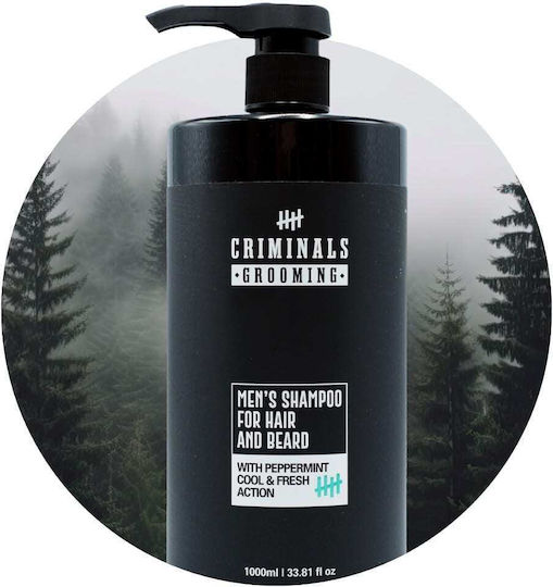 Criminals Men's for Hair & Beard Shampoos Shine for All Hair Types 1000ml
