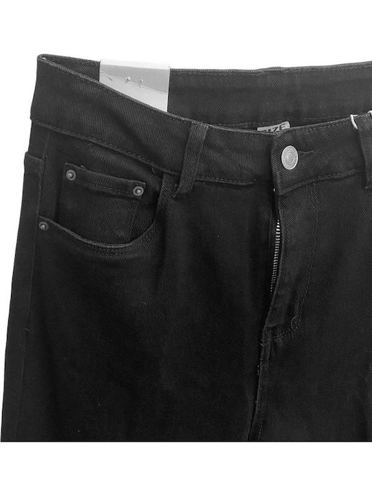 High Rise Women's Jean Pants Flared Black