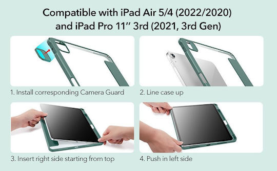 ESR Rebound Hybrid Pro Flip Cover Ανθεκτική Πράσινη (Ipad Air 4/5)