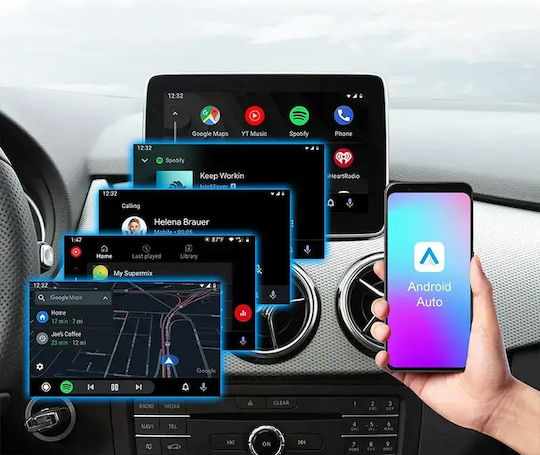 Digital Iq Bz 503f Cpaa Wireless Carplay Android Auto Box Mercedes Mod 2014-2018 Ntg 5.0/5.1 2 Cameras