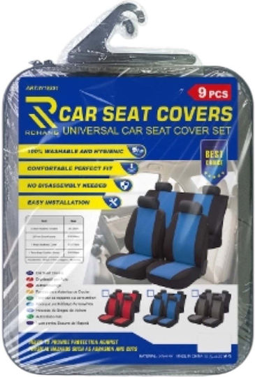 Rchang Set Of 9 Fabric Car Seat Covers W19351 5101-52 Red