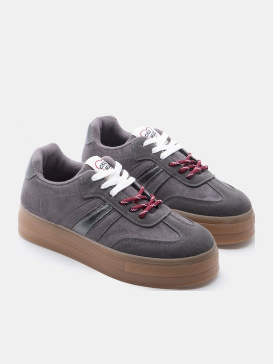 Women's Flatforms Grey Sneakers