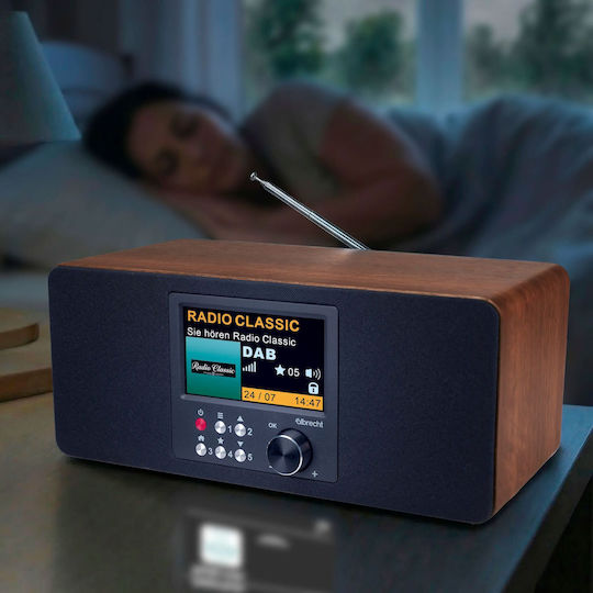 Albrecht DR 864 Radio de birou Electrică / Baterie DAB cu Bluetooth Maro