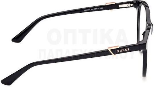 Guess Women's Acetate Prescription Eyeglass Frame Black GU2877 001