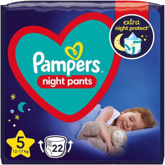 Pampers Πάνες Βρακάκι Night Pants No. 5 για 12-17kg 22τμχ