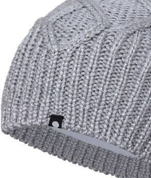 Pom Pom Beanie Damen Strickmütze in Grau