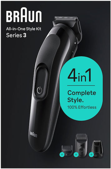 Braun All-in-One Series 3 4 in 1 Машинка за Подстригване Черна SK3400