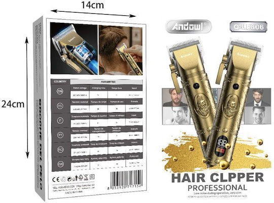 Andowl Professional Rechargeable Hair Clipper Q-LF806