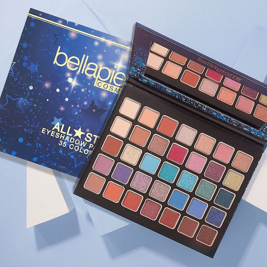 Bellapierre Cosmetics All Star Paletă cu Farduri de Pleoape în Formă Solidă 35 Nuanțe 38gr