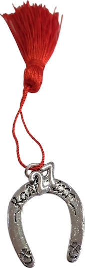 Handmade Lucky Charm 2027 Silver Horseshoe Tassel Good Luck 2.5x4cm 2027-gf3022