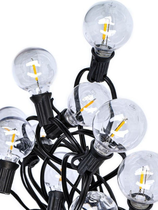 Outdoor Led String Lights Replaceable E12 Bulbs Warm White Ip44 Connectable 10 Bulbs 5m Outdoor Led String Lights Replaceable E12 Bulbs Warm White Ip44 Connectable 10 Bulbs 5m
