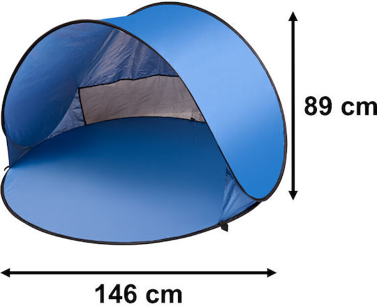 ikonka Pop Up Strandzelt Blau