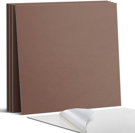 Wandsticker Pvc Muster Einfache Dekoration Esszimmer Braun 4x50x50 cm