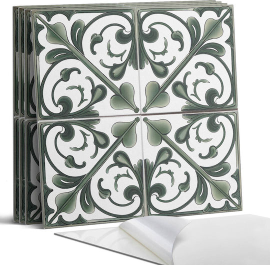 Set Vinyl Kacheln Leicht Installieren Pflanzendesign Dekorationen 4x50x50 cm