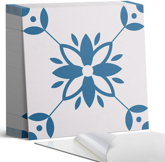 Easy Installation Vinyl Tile Set Floral Pattern Leaves 20x20x20 cm