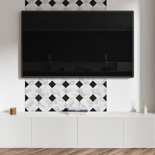 Κολλητό Πάνελ Pvc Μοτίβο Ιδανικό Διάδρομο 100x50 Cm Γεωμετρικά Σχέδια Πλακιδίων