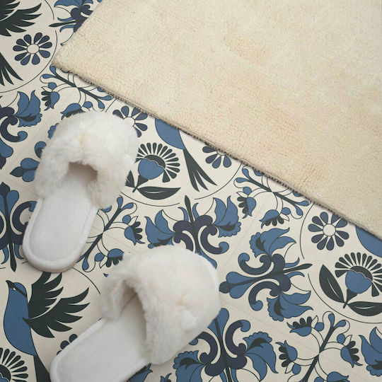 Pack Vinyl Tiles Easy Installation Bird Flower Pattern 9x30x30 Cm