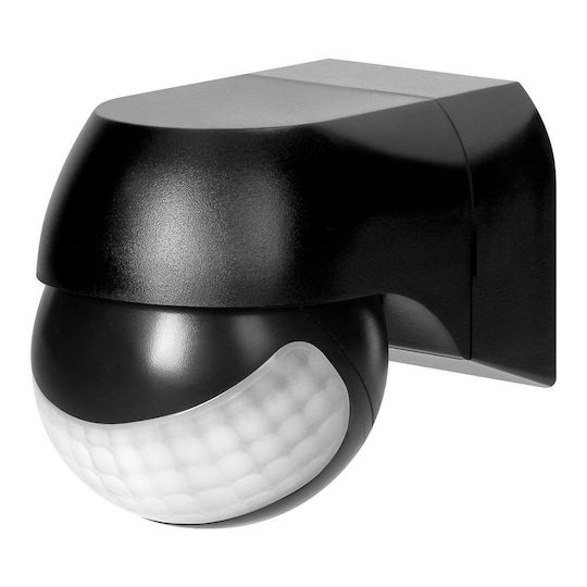 Senzor de Mișcare 180° Ip44 800 W Max 15 M Mini Negru Cr-286/b