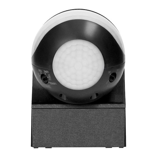 Senzor de Mișcare 180° Ip44 800 W Max 15 M Mini Negru Cr-286/b