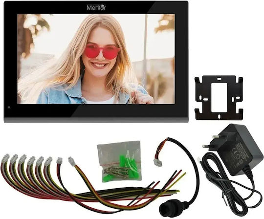 Interfon Video Inteligent 1 Familie Mentor Svk4104b 4 Fire WiFi Card Pin Tuya 10 Inch Ips Dvr Fhd 2mp Ik08 Negru
