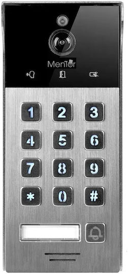 Interfon Video Smart Wi-Fi pentru o familie Mentor SVK274B 2 fire 7 inch IPS 2MP FHD Card PIN Tuya IP65 Negru