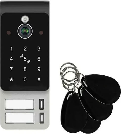 Interfon Video Smart Wi-Fi Ai Pentru 2 Familii Mentor Svk2103w 2 Fire 10 Inch Ips 2mp Fhd Card Pin Tuya Ip65 Alb