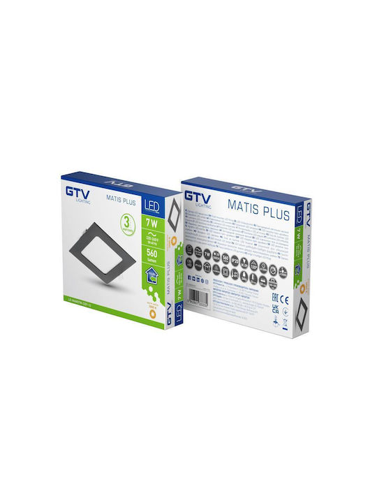 Eingebauter Deckenstrahler Led Matis Plus 7w Ip20 4000k Schwarze