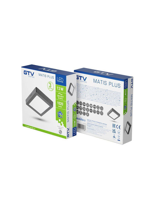 Wandmontierter Deckenstrahler Led Matis Plus 13w Ip20 3000k Schwarze