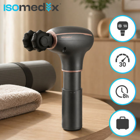 Isomedix Massage Gun for Neck, Head, Back, Legs, Body & Hands with Vibration and Heating Function