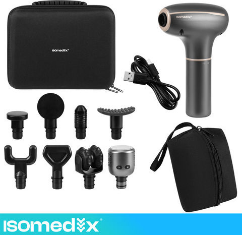 Isomedix Massage Gun for Neck, Head, Back, Legs, Body & Hands with Vibration and Heating Function
