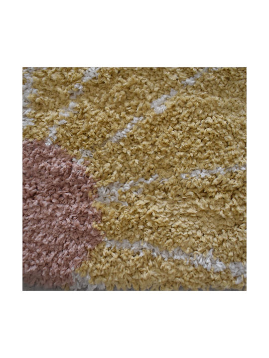Saray Home Sunflower Living Room Rug Rectangular Shaggy Pink-Multicolour 120x170cm