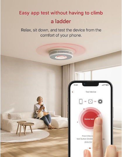Pachet 12 Detectoare De Fum Inteligente X-Sense Xs0b-Mr121 Mesaje Vocale Stație De Bază Wi-Fi Sbs50 Senzor Fotoelectric 33 Mm Interconectabile Alerte Telefon Alb