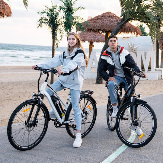 Evercross EK28M 28" Negru Bicicletă Electrică de Oraș