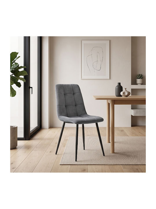 Tito Dining Chair Velvet Anthracite 44x55x88cm
