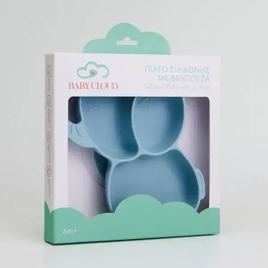 Baby Cloud Baby Food Plate Light Blue