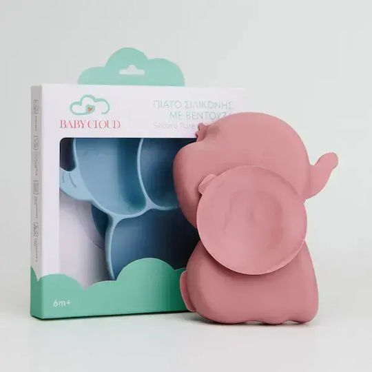Baby Cloud Baby Food Plate Light Blue