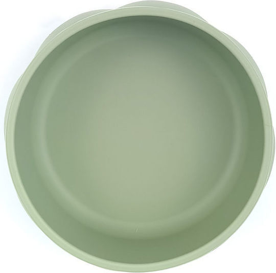 Baby Cloud Baby Food Bowl Pumpkin made of Silicone Green