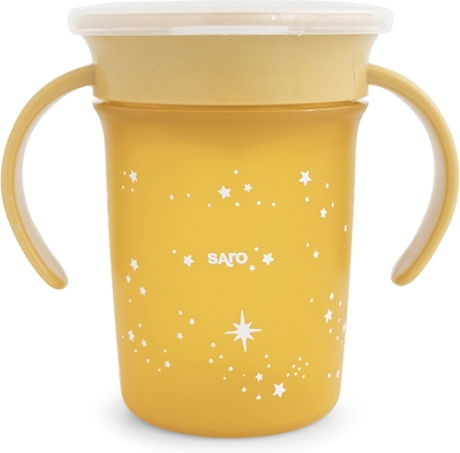 Saro Παιδικό Ποτηράκι από Πλαστικό Κίτρινο 225ml για 6m+
