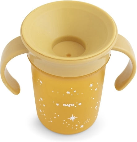 Saro Παιδικό Ποτηράκι από Πλαστικό Κίτρινο 225ml για 6m+
