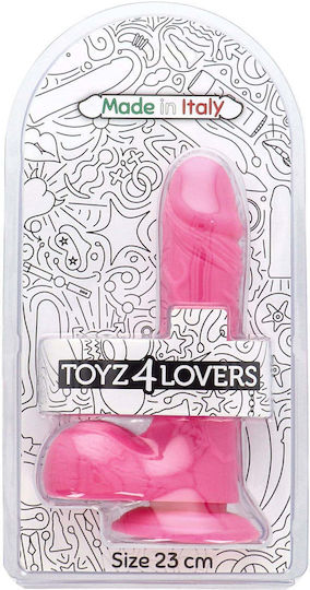Toyz4lovers Realistisches Dildo mit Hoden und Saugnapf Fuchsie 23cm