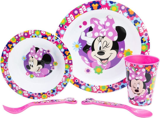 Minnie Mouse Σετ Φαγητού από Πλαστικό Πολύχρωμο 5τμχ για 3+ μηνών
