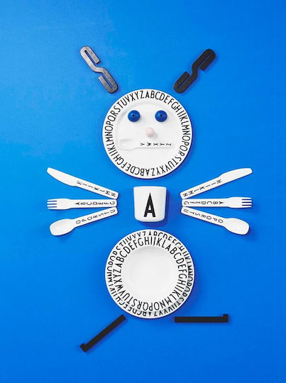 Design Letters Σετ Φαγητού Tritan Eat & Learn από Πλαστικό Πράσινο 3τμχ